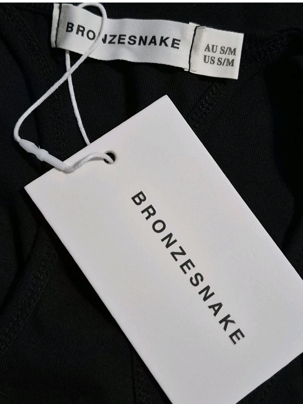 Nwt Bronze Snake Alma Midi Dress In Black Size S/M. — image 6 of 8